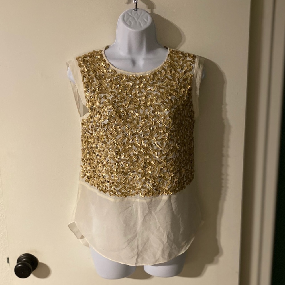 Rebecca Taylor size 0 sleeveless shirt 100% silk